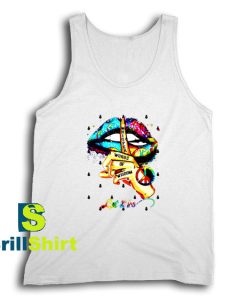 Get It Now Peace Lips Colorful Tank Top - Brillshirt.com