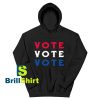 Get It Now Retro Vintage Vote US Hoodie - Brillshirt.com