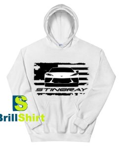 Get It Now White C8 Stingray Hoodie - Brillshirt.com