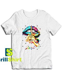 Get it Now Peace Lips Colorful T-Shirt - Brillshirt.com