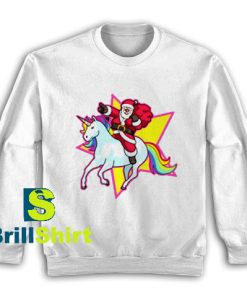 Get It Now Santa Riding Unicorn Sweatshirt - Brillshirt.com