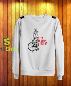 Diet Starts Monday Bicycle Sweatshirt