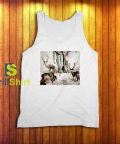 Guillermo Lorca Garcia Deer in Snow Tank Top