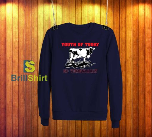 Youth of Today Go Vegetarian Navy Sweatshirt