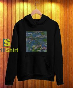 Claude Monet Lotus Flower Hoodie