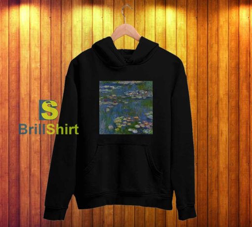 Claude Monet Lotus Flower Hoodie