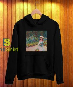 Claude Monet Middle Selling Flowers Hoodie