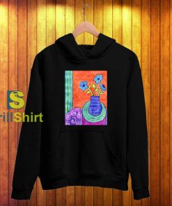 Henri Matisse Baby Blue Flower Hoodie