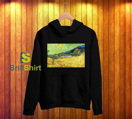 Van Gogh Wheatfield With Reaper Hoodie