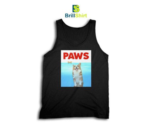 Paws Dog Parody 80s Corgi Tank Top