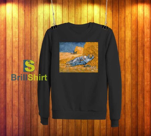 Van Gogh Couple Sleeping On Straw Sweatshirt