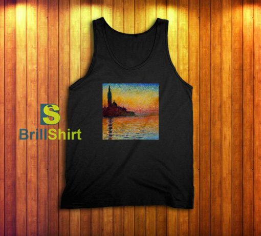 Claude Monet Island Across The Sea Tank Top