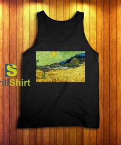 Van Gogh Wheatfield With Reaper Tank Top