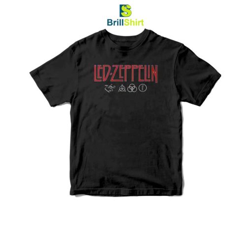 Led Zeppelin Logo Symbols Bolur T-Shirt