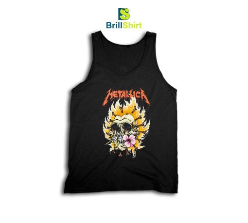 Metallica Burning Flower Tank Top