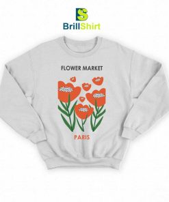 Flower Market Paris Red Lips Sweatshirt