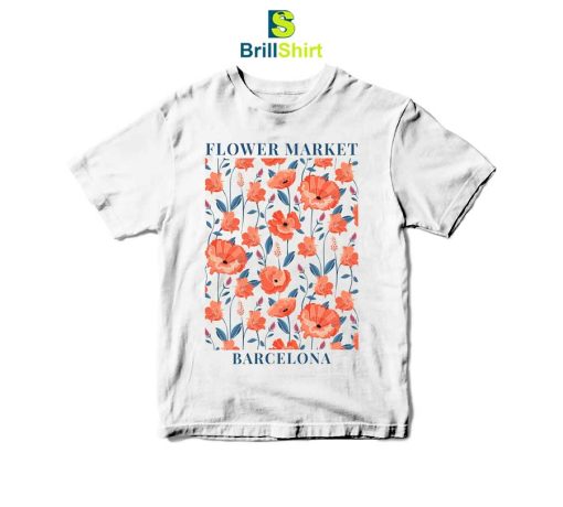 Flower Market Paper Flower Barcelona T-Shirt