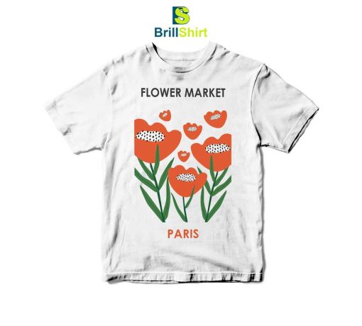 Flower Market Paris Red Lips T-Shirt