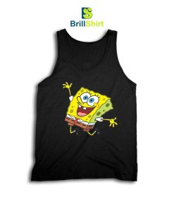 Cartoon Happy Spongebob Tank Top