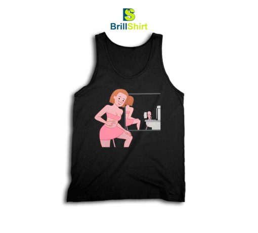 Joan Cornella Woman Posing In Bathroom Tank Top