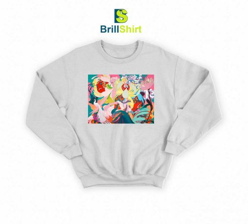 James Jean Girl With Peacock Sweatshirt