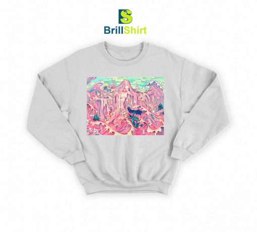 James Jean Pink Wavy Girl Sweatshirt