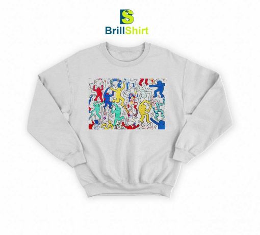 Keith Haring Dancing Colorful Sweatshirt