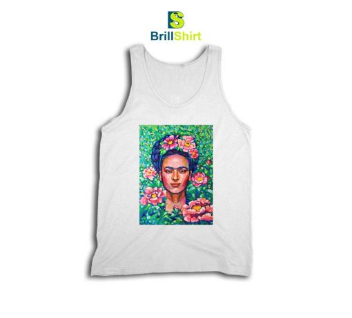 Frida Kahlo Floral Potrait Tank Top