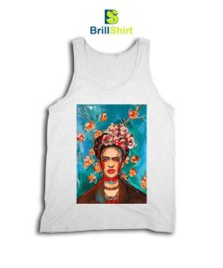 Frida Kahlo Potrait On Model Tank Top