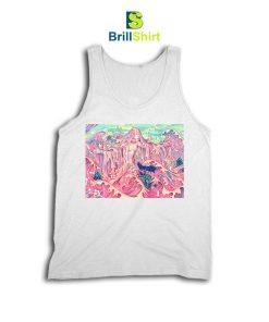 James Jean Pink Wavy Girl Tank Top